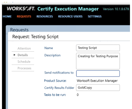 Worksoft certify execution manager