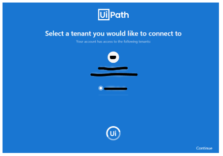 Select a tenant you would like to connect